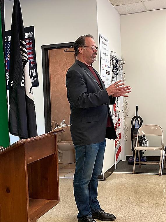 Keith Brin speaking at a ROWT monthly meeting