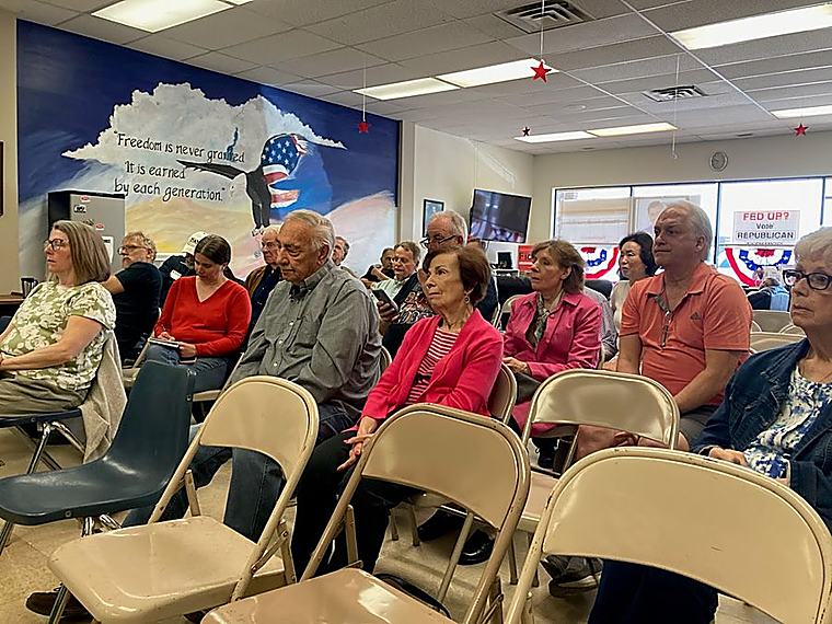 ROWT members at a monthly meeting
